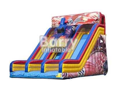 Silk Printing Butterfly Inflatable Slide With Double Lane BY-DS-059